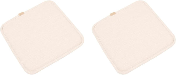Set Of 2 White Square Bar Stool Seat Cushions With Ties 12X12 Inch Cushion Covers