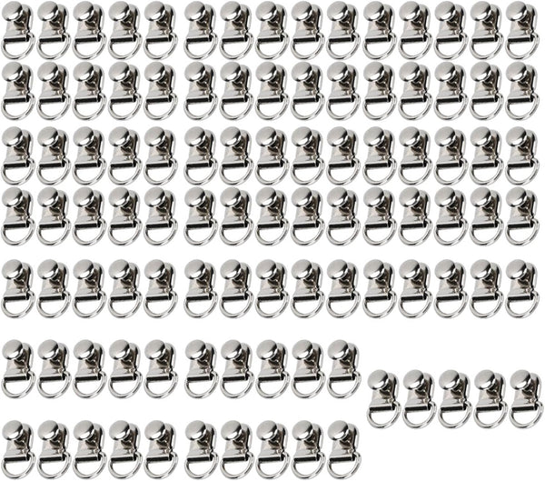 100 Sets D Ring Shoelace Buckle Brass Metal Boot Lace Hooks Eyelet Repair Kit Bag Rivet Tool For Leather Diy Craft Silver 9X14mm Shoe Laces