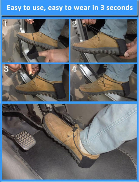 2Pcs Driving Shoe Heel Covers Driver Protector Pad Flat External Guard Cushion For Protection Other Car Interior