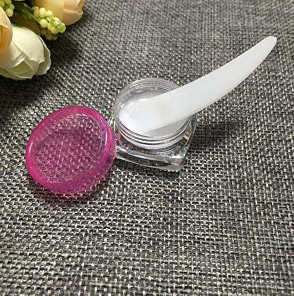 100Pcs Disposable Mini Curved Cosmetic Spatula Scoop Makeup Mask Plastic Spoonsmall For Mixing And Sampling. Other Makeup Tools & Accs.