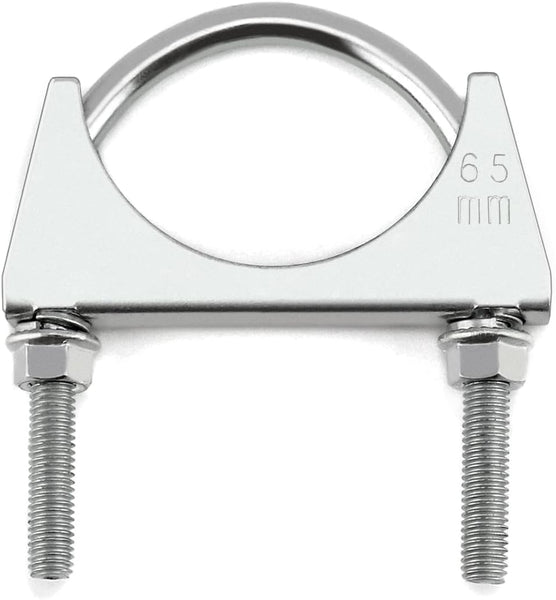 Stainless Steel U Bolt Muffler/Exhaust Clamp (2.5" Diameter) 4 Pack Tip Hook Clamps & Vices