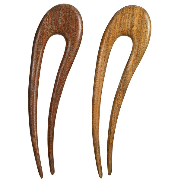 2 Pack Hair Fork French Pins Women Hairs Sticks U Shape Prong Updo Hairr Bun Clip Chignon Hair Accessories
