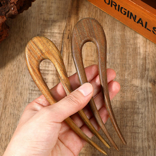 2 Pack Hair Fork French Pins Women Hairs Sticks U Shape Prong Updo Hairr Bun Clip Chignon Hair Accessories