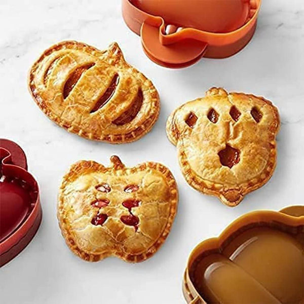 Fall Hand Pie Molds Set Of 3 Apple Pumpkin Acorn Muffin Pans & Baking Moulds