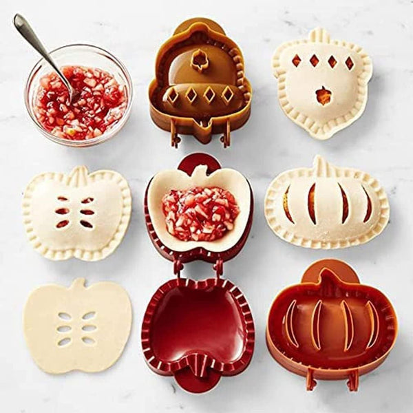Fall Hand Pie Molds Set Of 3 Apple Pumpkin Acorn Muffin Pans & Baking Moulds