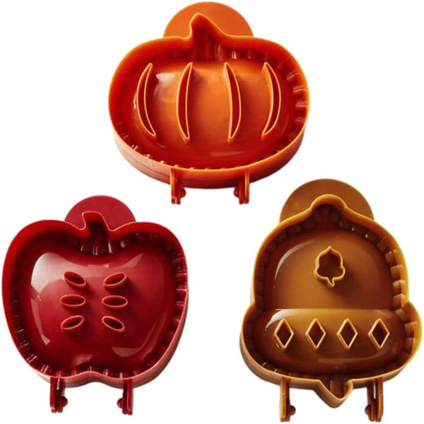 Fall Hand Pie Molds Set Of 3 Apple Pumpkin Acorn Muffin Pans & Baking Moulds