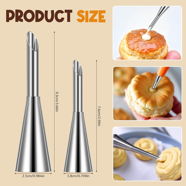 6 Pcs Stainless Steel Cream Icing Piping Nozzle Set For Pastries Other Decorating Tools