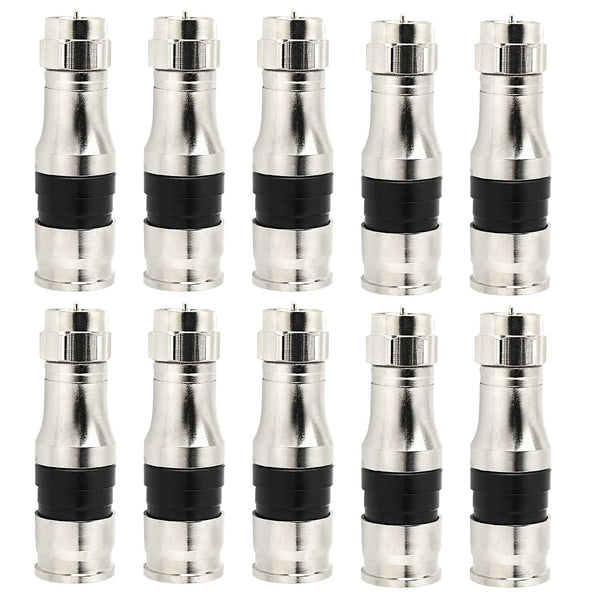 Rg11 Coaxial Cable F Type Compression Connectors 10 Pack Cables & Adapters