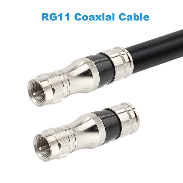 Rg11 Coaxial Cable F Type Compression Connectors 10 Pack Cables & Adapters