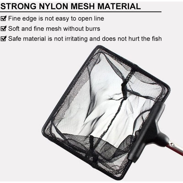 Aquarium Fishing Net Adjustable Telescopic Extendable Handle Mini Foldable For Tank Compatible With Multiple Brands 1 Pack Aquariums