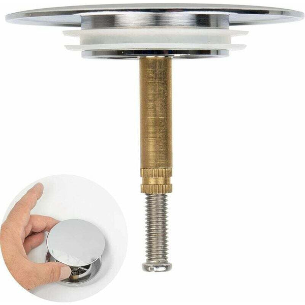 Universal Bathtub Stopper 70Mm Adjustable Height Chrome Brass Stainless Steel Drain Stoppers & Strainers