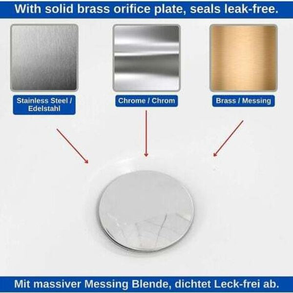 Universal Bathtub Stopper 70Mm Adjustable Height Chrome Brass Stainless Steel Drain Stoppers & Strainers