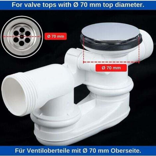 Universal Bathtub Stopper 70Mm Adjustable Height Chrome Brass Stainless Steel Drain Stoppers & Strainers