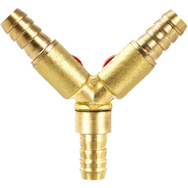 Mumu 3 Way Hose Connector Splitter Brass Zinc Alloy 10Mm Ball Valve T For Coupling Fittings Air Water Gas Piece Connectors Valves & Accessories