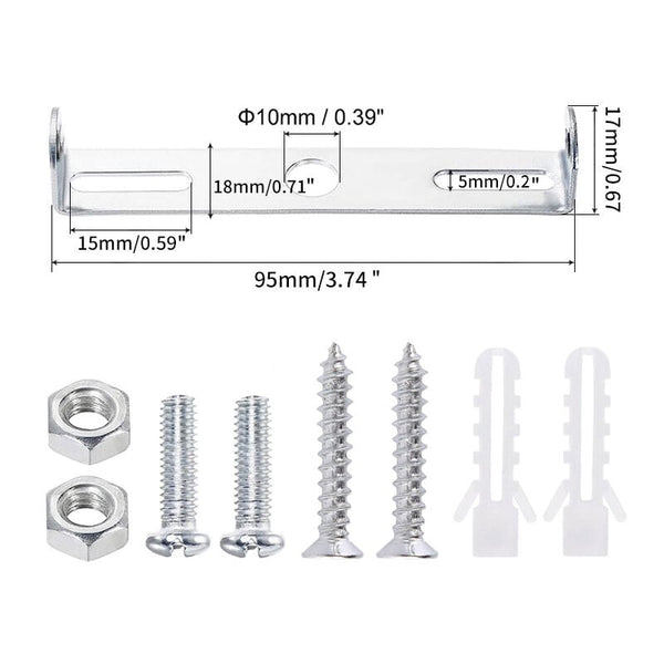 4 Pack 95Mm Metal Ceiling Light Brackets For Chandeliers & Pendant Lights Chandeliers & Ceiling Fixtures