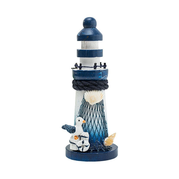 Mini Lighthouse Decor Nautical Ornament With Seabird 10Cm Marine Decoration In Mediterranean Style Seasonal Decorations