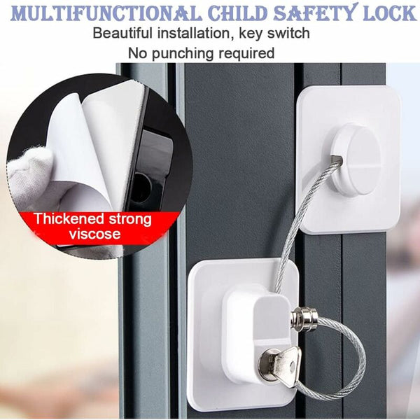 Child Safety Locks 4 Pack With 8 Keys Compatible Refrigerator Cabinets And Doors Other Window Accessories