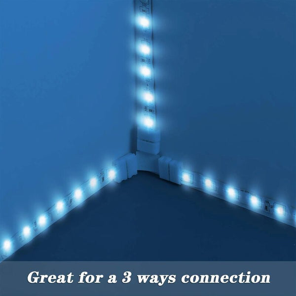 Rgb Led Strip Connector Kit 30Pcs 4 Pin 10Mm Solderless Smd 5050 20 Gapless 5L 5T Contacts Lighting Parts