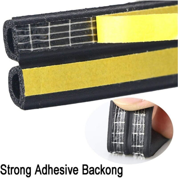 Black 6 Meter D Profile Weather Strip Door And Window Seal With Strong Adhesion Soundproof Weatherproof Other Window Accessories