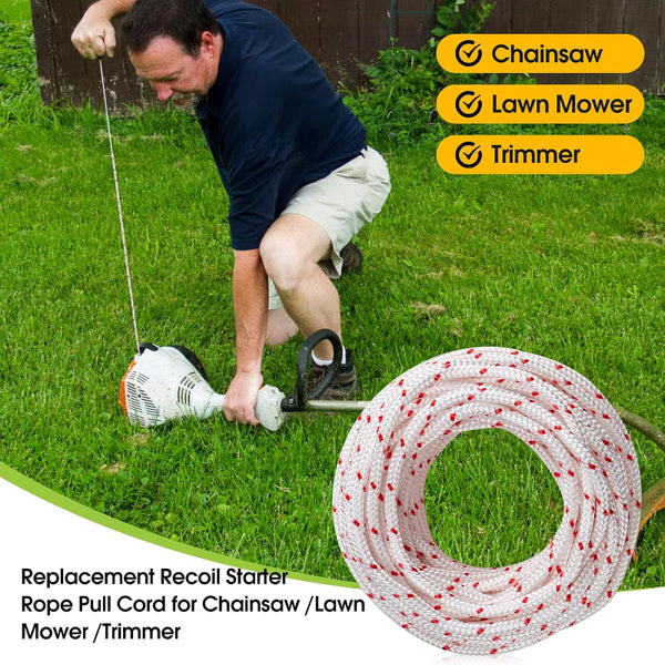 Husqvarna Stihl Craftsman 3.5 Mm Replacement Starter Cord Pull Rope 10 Meter 10M String Trimmer Parts