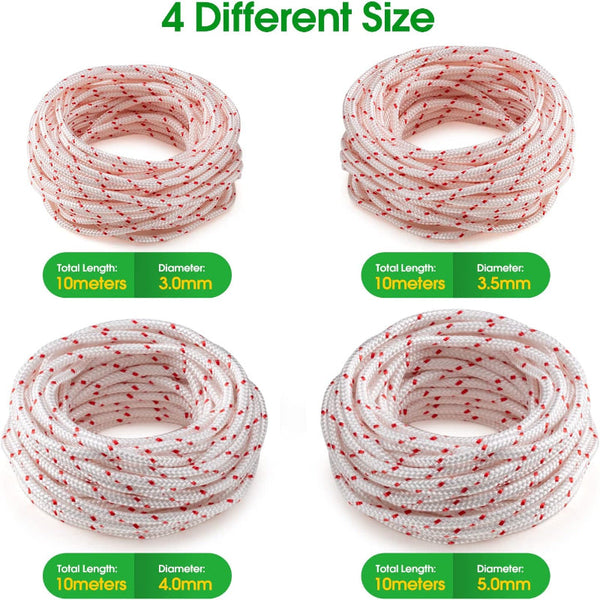 Husqvarna Stihl Craftsman 3.5 Mm Replacement Starter Cord Pull Rope 10 Meter 10M String Trimmer Parts