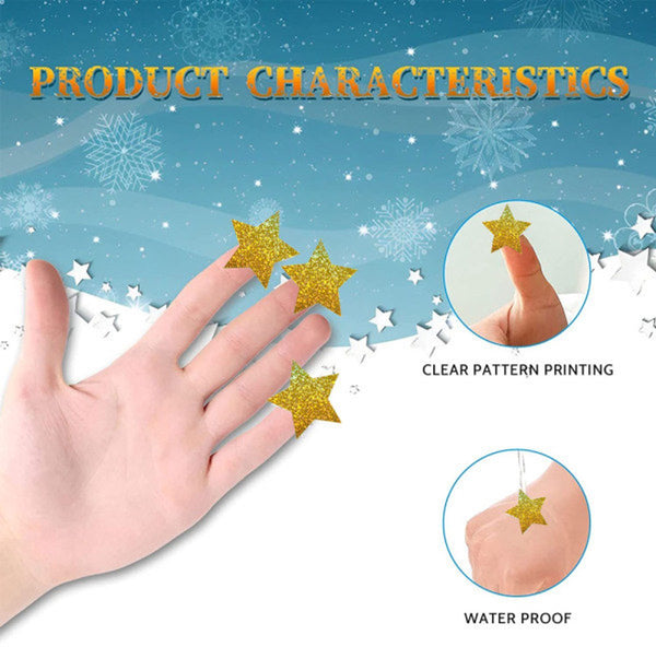 500 Star Holographic Foil Self Adhesive 2.5Cm Diameter Stickers