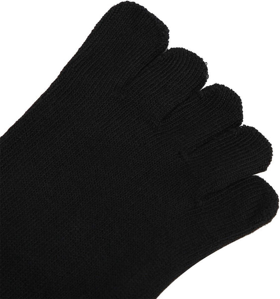 Pack Of 5 Pairs Split Toe Breathable Men's Sports (Black) Socks