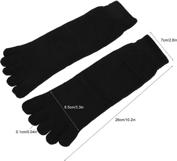 Pack Of 5 Pairs Split Toe Breathable Men's Sports (Black) Socks