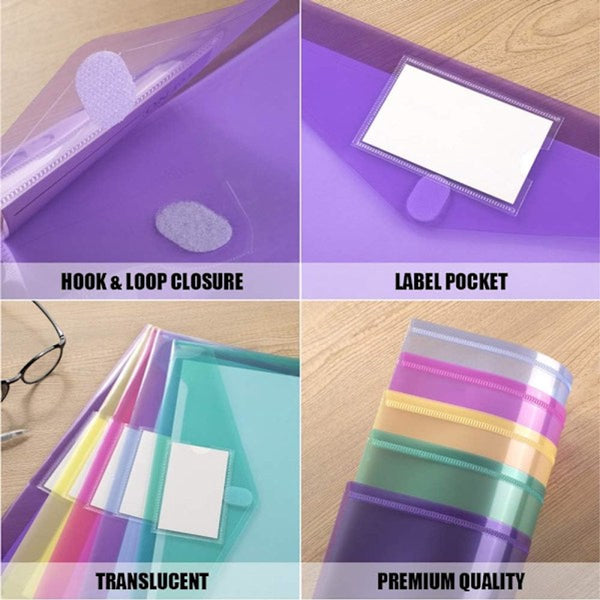 A4 Folders Buttons Colored Envelopes Pack Of 10 Paper Products
