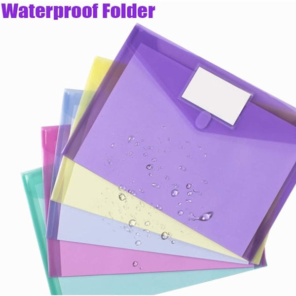 A4 Folders Buttons Colored Envelopes Pack Of 10 Paper Products