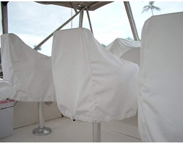 Waterproof Pontoon Boat Captain's Chair Oxford Fabric 2 Pack Seat Covers