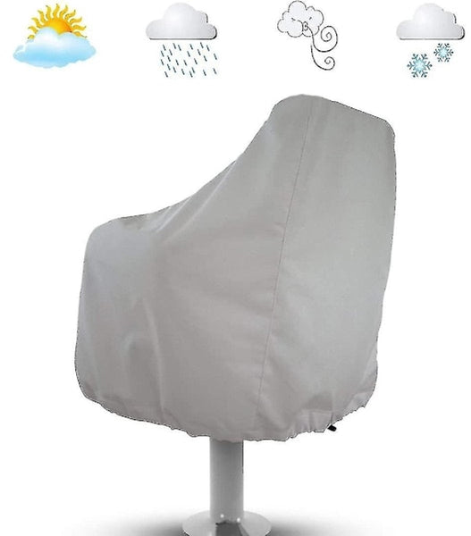 Waterproof Pontoon Boat Captain's Chair Oxford Fabric 2 Pack Seat Covers