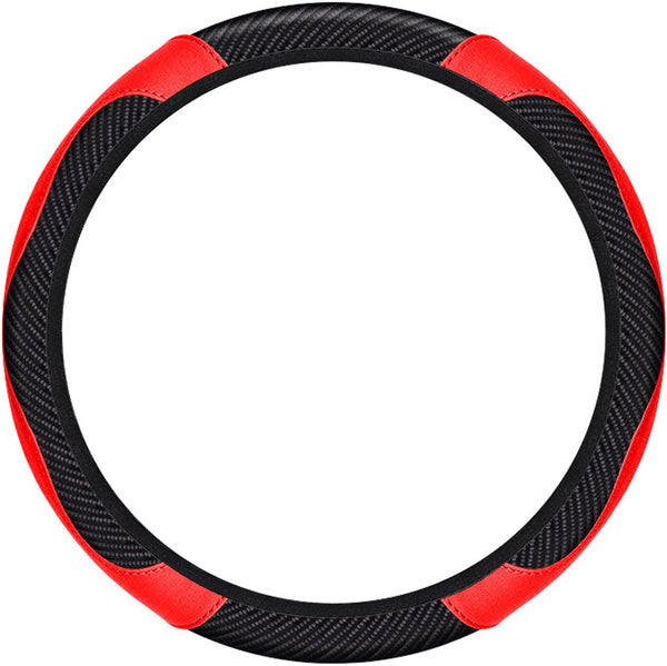 Black & Red Non Slip Elastic Steering Wheel Cover For Cars Steering Wheel Covers