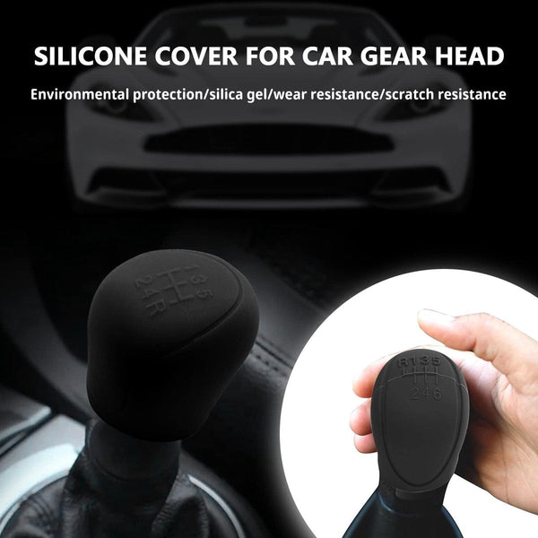 Universal Silicone Gear Shift Knob Cover Anti Slip Transmission Lever Protector Black Other Car Interior