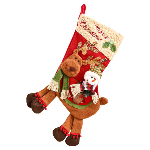 Large Christmas Stocking Gift Bag Children's Preschool Old Snowman Decoration Gift Bags