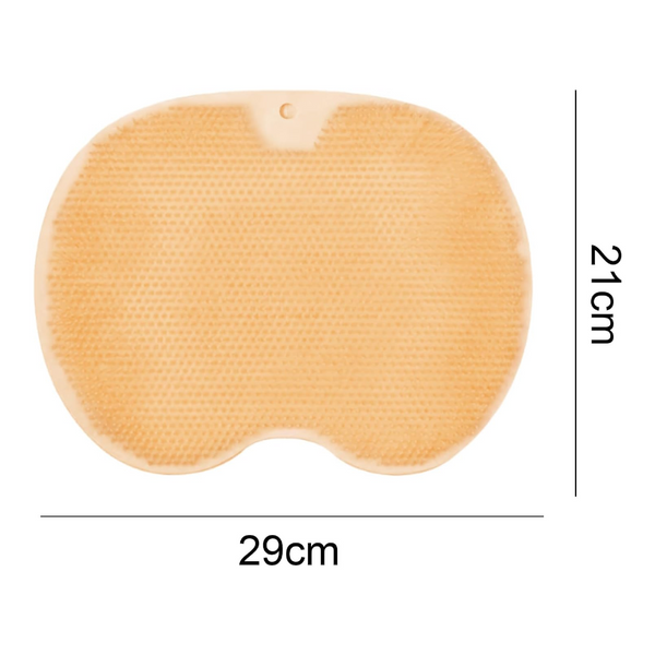 Orange Silicone Non Slip Shower Foot Scrubber With Back Massager Bath Mats Rugs & Toilet Covers