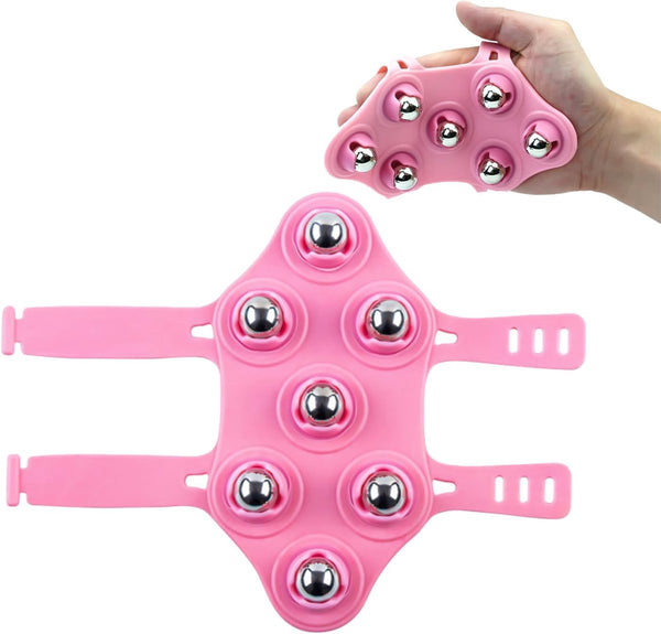 Ball Massage Gloves Portable Body Roller Palm Shaped Metal Massager Massagers