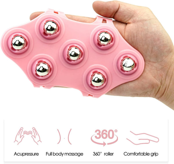 Ball Massage Gloves Portable Body Roller Palm Shaped Metal Massager Massagers
