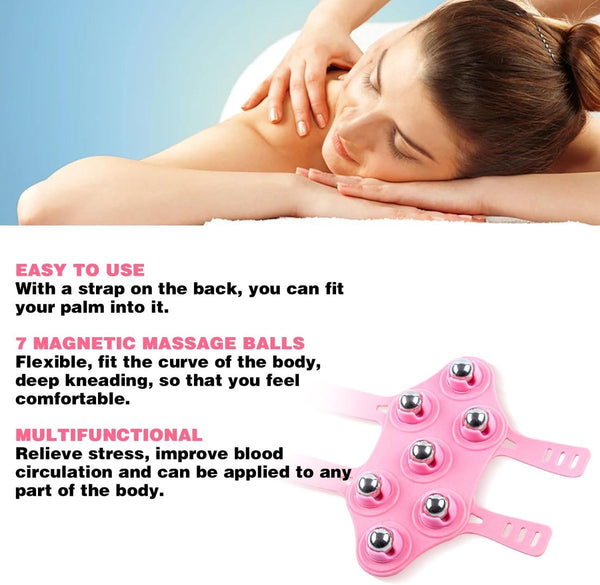 Ball Massage Gloves Portable Body Roller Palm Shaped Metal Massager Massagers