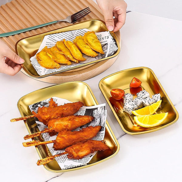 Gold Stainless Steel Snack Bowl Versatile Fruit Vegetable & Dinner Bowls