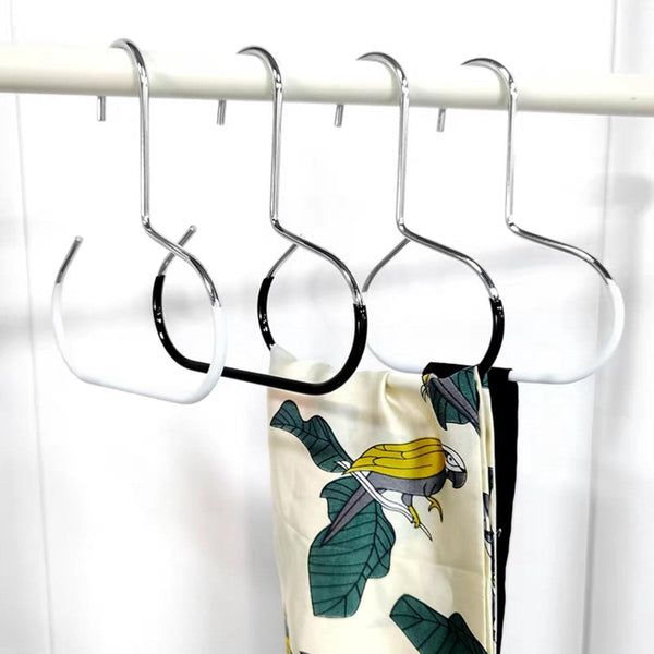 10 Pack Non Slip Space Saving Storage Rack Wardrobe Belt Scarf Hooks Suitable For Displaying Hats Vests Ties Shawls Black Coat & Hat Racks