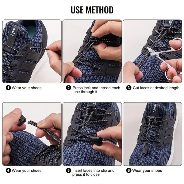 Sneaker Laces 120Cm Sneakers Elastic Without A Tie Suitable For Students And Adults Strong Buckle Quick Release Function Apricot Shoe Laces