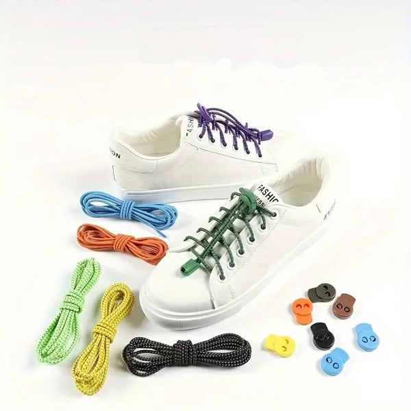 Sneaker Laces 120Cm Sneakers Elastic Without A Tie Suitable For Students And Adults Strong Buckle Quick Release Function Apricot Shoe Laces