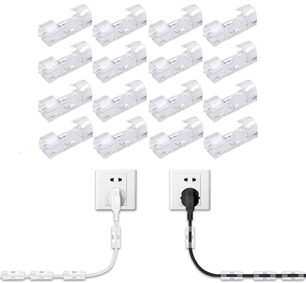 40 Pack 7Mm Adhesive Cable Organizer Clips For Home & Office Cable Cleats Clamps & Ties
