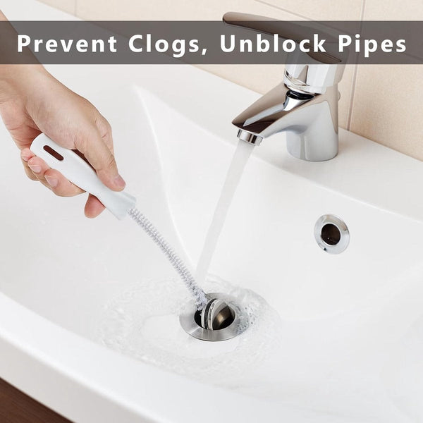 4 Piece Sink & Drain Cleaning Brush Set 45Cm Flexible Tool Cleaning Brushes
