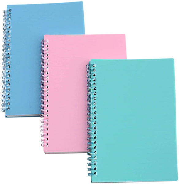 Spiral Colors Minimalist Style And Lines Double 3 Pack Notebooks