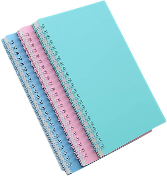 Spiral Colors Minimalist Style And Lines Double 3 Pack Notebooks
