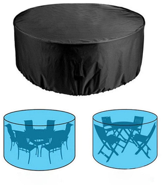 Dust Cover Round Patio Table Waterproof Anti Fading Furniture 227 X 100 Cm Outdoor Furniture Covers