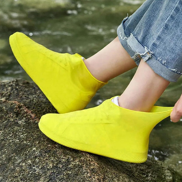 Waterproof Silicone Overshoes Reusable Non Slip Yellow Size L Other Clothing & Shoe Care