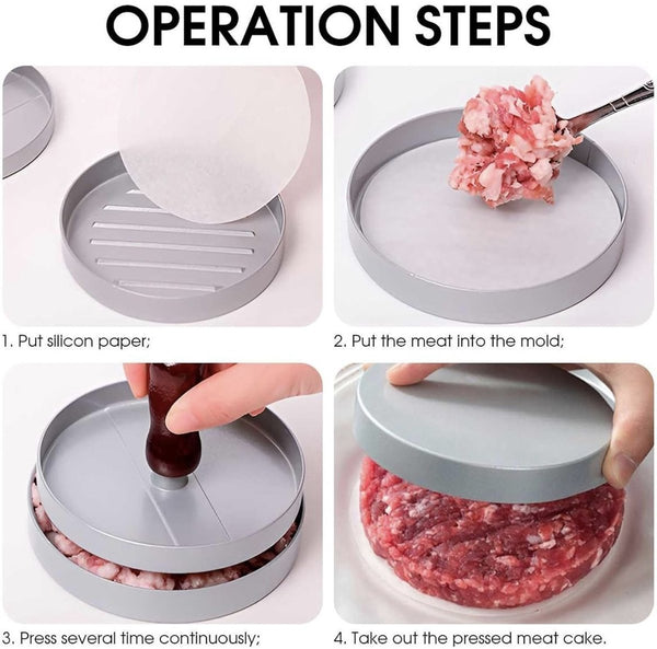 Hamburger Patty Maker Press Non Stick Aluminum Burger Mold For Perfect Patties Burger Presses